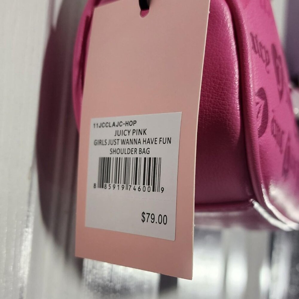 Juicy Couture Hot Pink Girls Just Wanna Have Fun Shoulder Bag - Picture 3 of 5